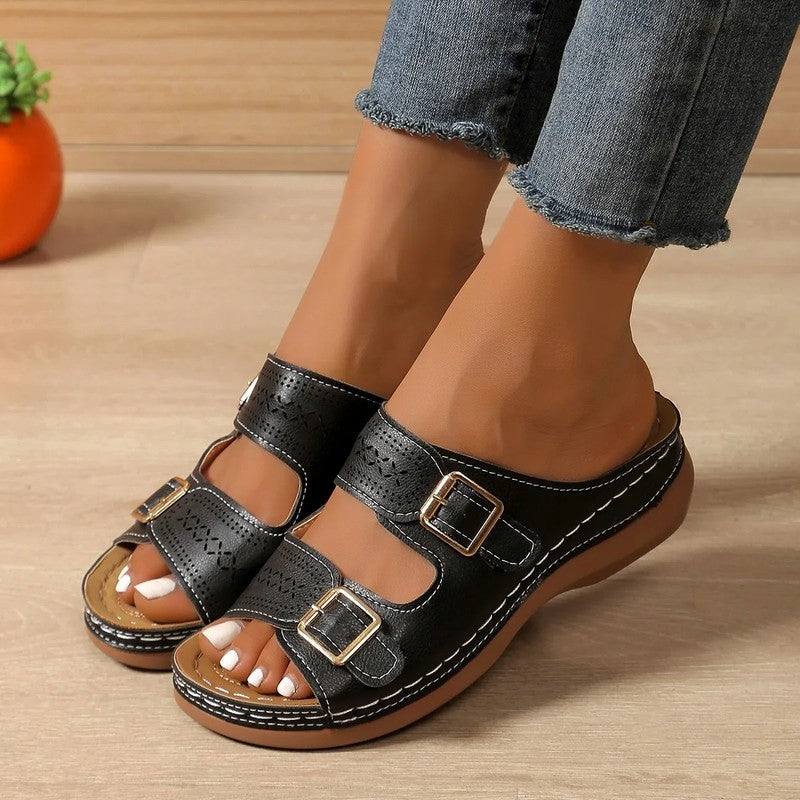 Aleris Cutout Buckle Comfort Slides