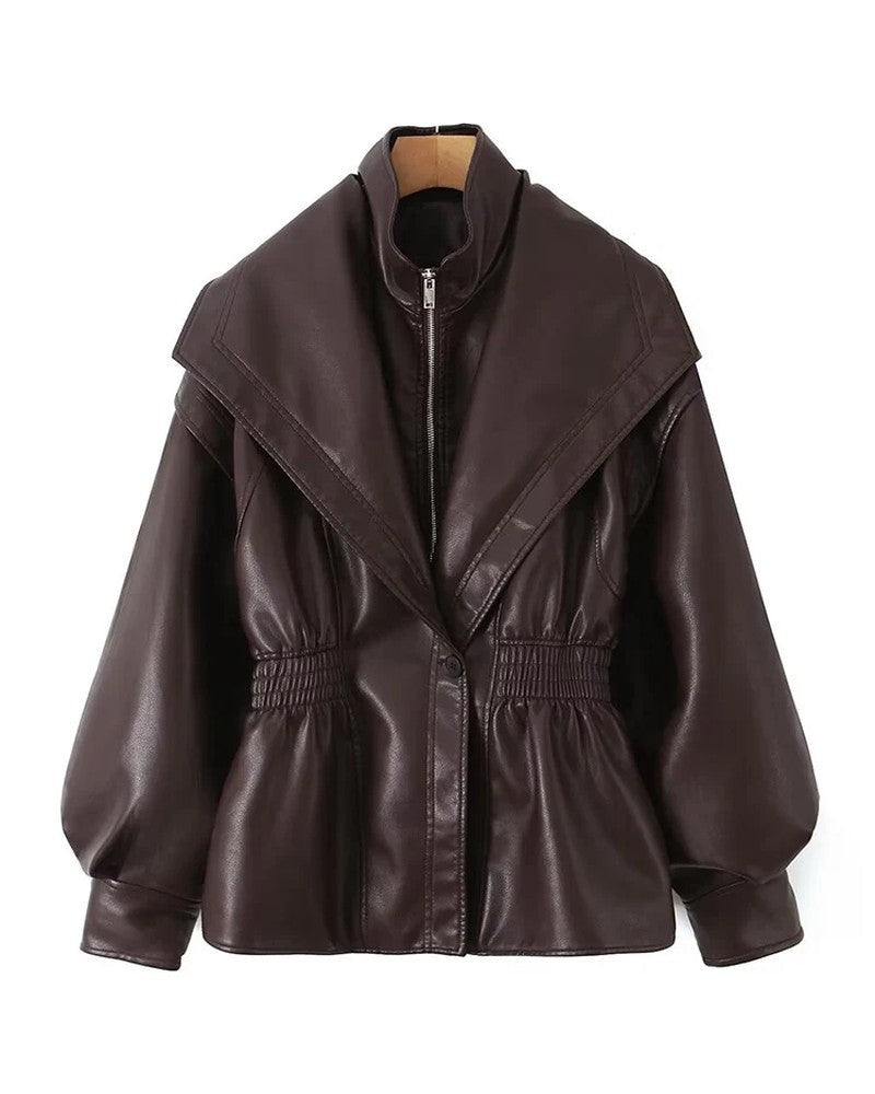 Lunari Relaxed Faux Leather Jacket