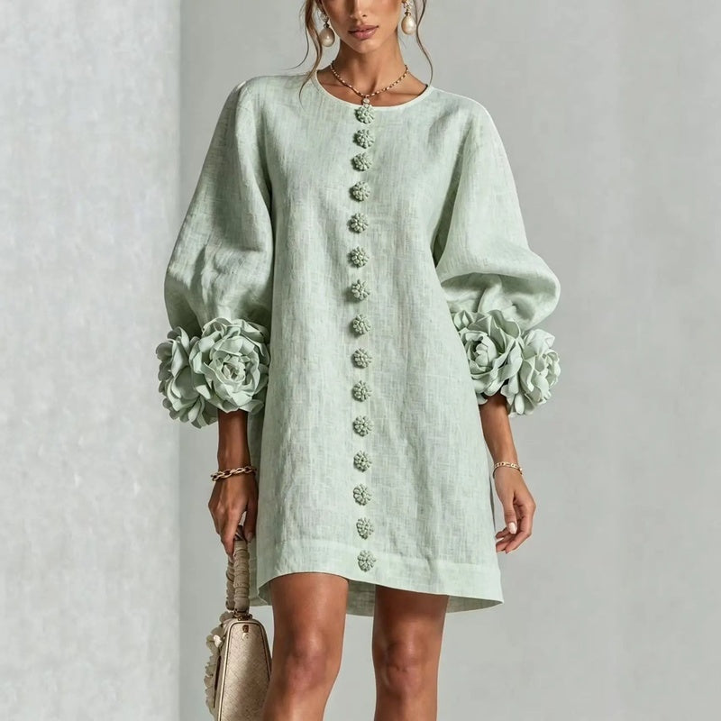 Verena Puff Sleeve Floral Mini Dress