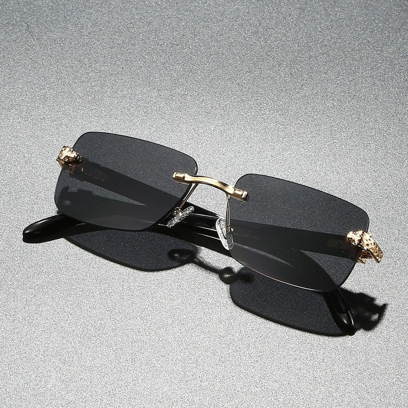 Veyron Rimless Gradient Square Sunglasses
