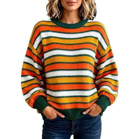 Adriana Women's Relaxed Stripe Knit Sweater