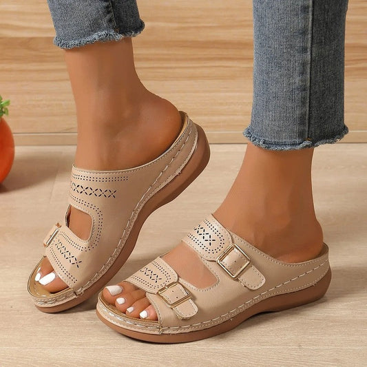 Aleris Cutout Buckle Comfort Slides
