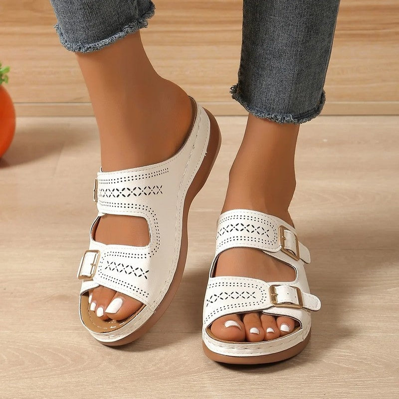 Aleris Cutout Buckle Comfort Slides