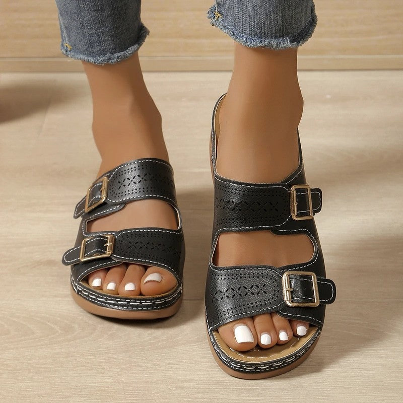 Aleris Cutout Buckle Comfort Slides
