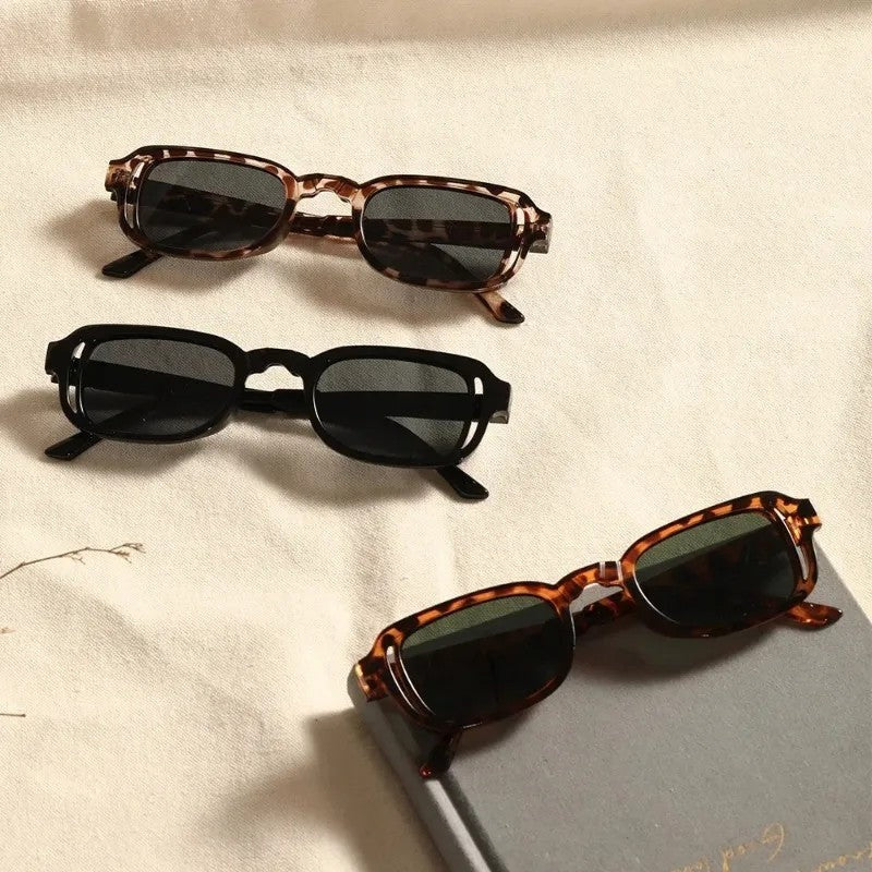Arlena Rectangular Slim Frame Sunglasses