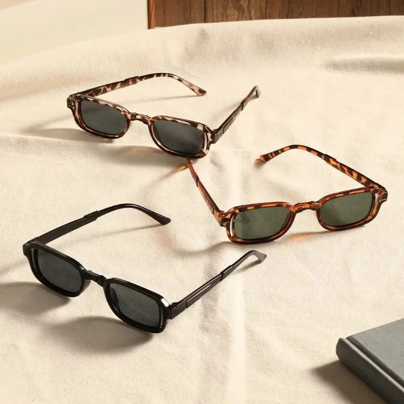 Arlena Rectangular Slim Frame Sunglasses