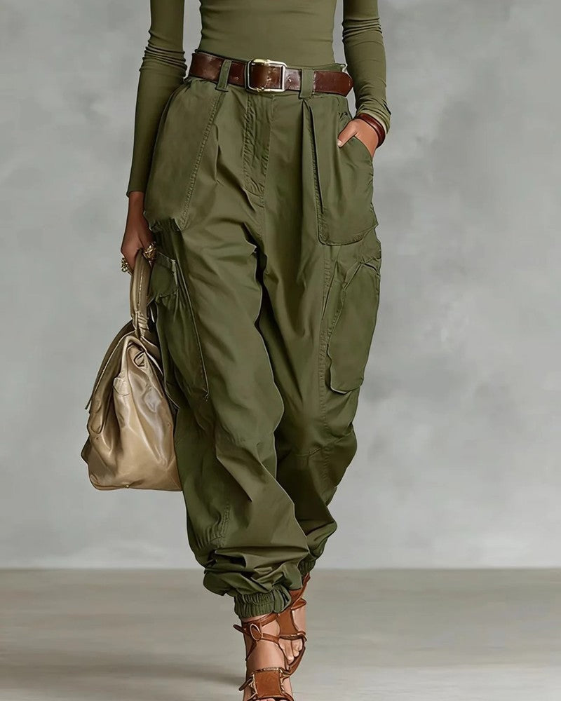 Arvella Relaxed High-Waist Cargo Pants