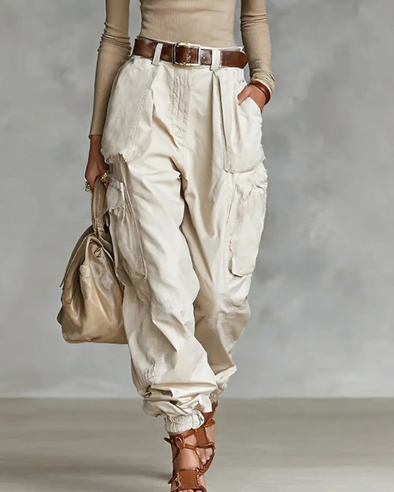 Arvella Relaxed High-Waist Cargo Pants