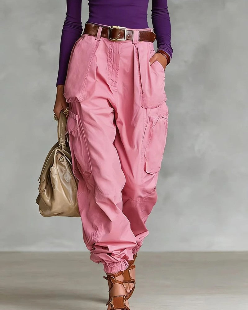 Arvella Relaxed High-Waist Cargo Pants