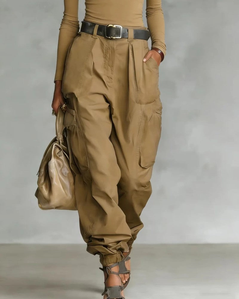 Arvella Relaxed High-Waist Cargo Pants