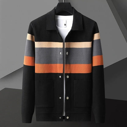 Plus Size Breslo Striped Knit Snap Jacket