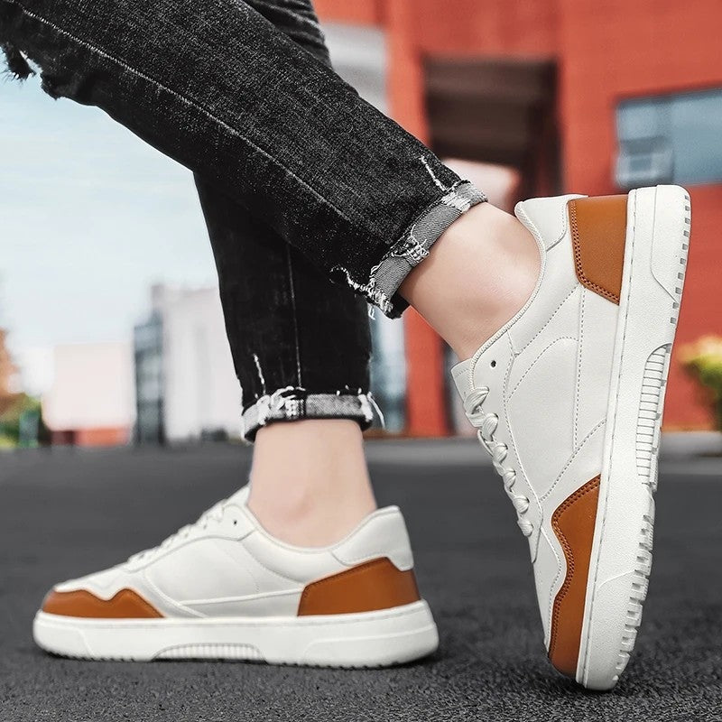 Calviro Low-Top Minimalist Court Sneakers