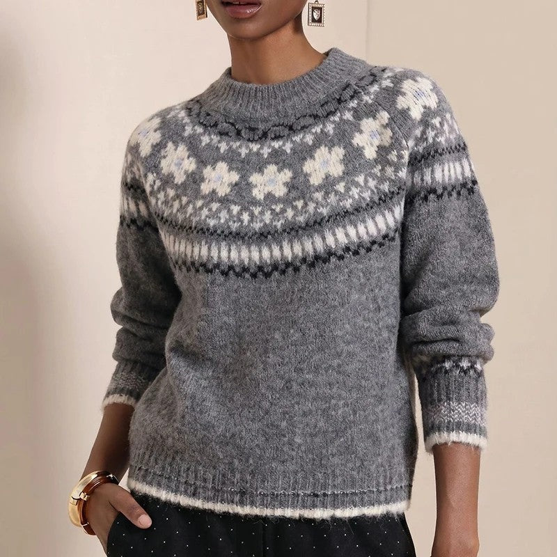 Carla Fair Isle Knit Crewneck Sweater