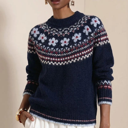 Carla Fair Isle Knit Crewneck Sweater