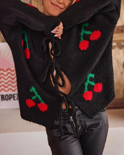 Catherine Relaxed Knit Tie Cardigan