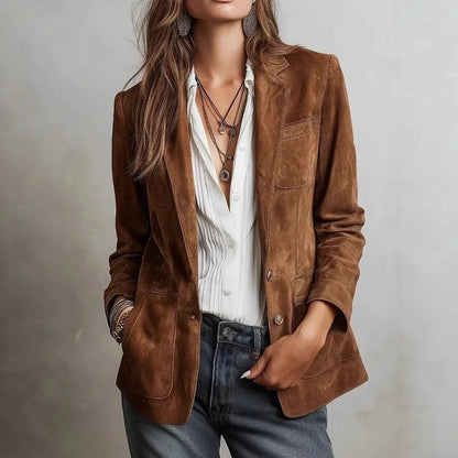 Celine Relaxed Suede Blazer Jacket