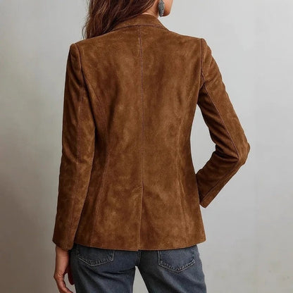 Celine Relaxed Suede Blazer Jacket