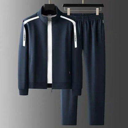 Cevino Track Stripe Zip Jogger Set