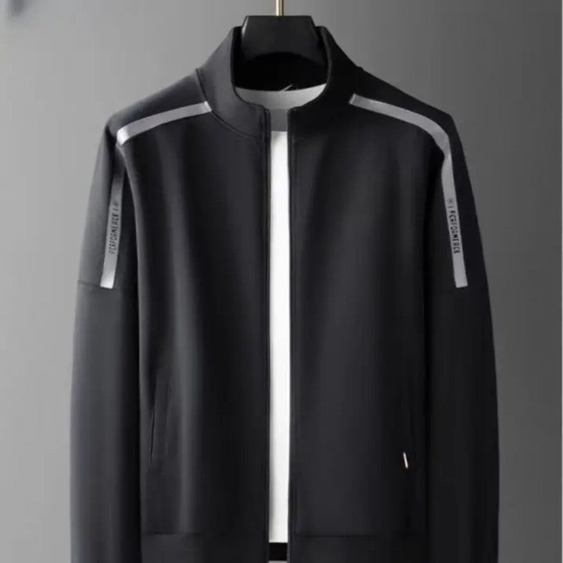 Cevino Track Stripe Zip Jogger Set