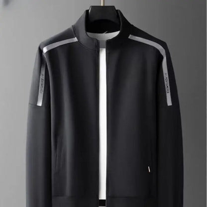 Cevino Track Stripe Zip Jogger Set