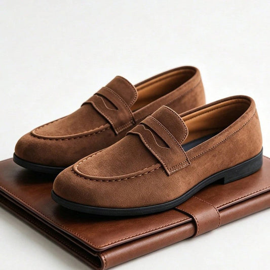 Davin Suede Penny Loafer Shoes