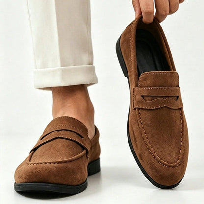 Davin Suede Penny Loafer Shoes