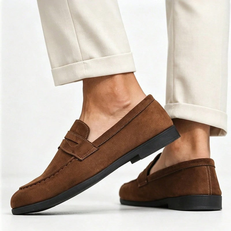 Davin Suede Penny Loafer Shoes