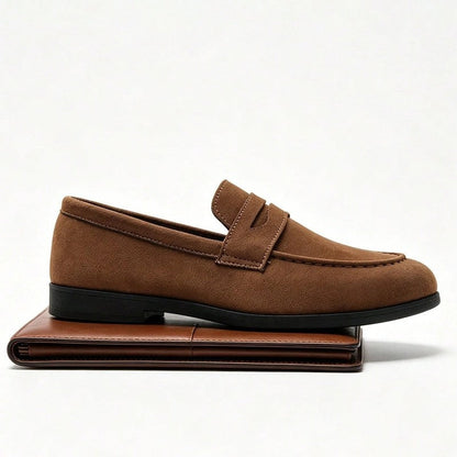 Davin Suede Penny Loafer Shoes