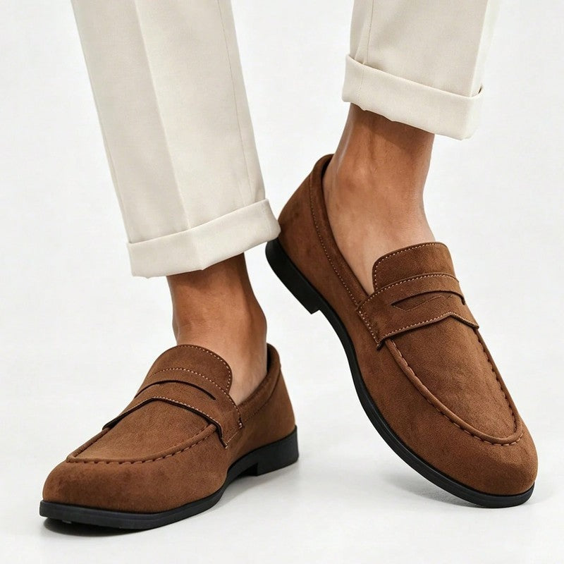Davin Suede Penny Loafer Shoes