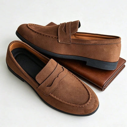 Davin Suede Penny Loafer Shoes