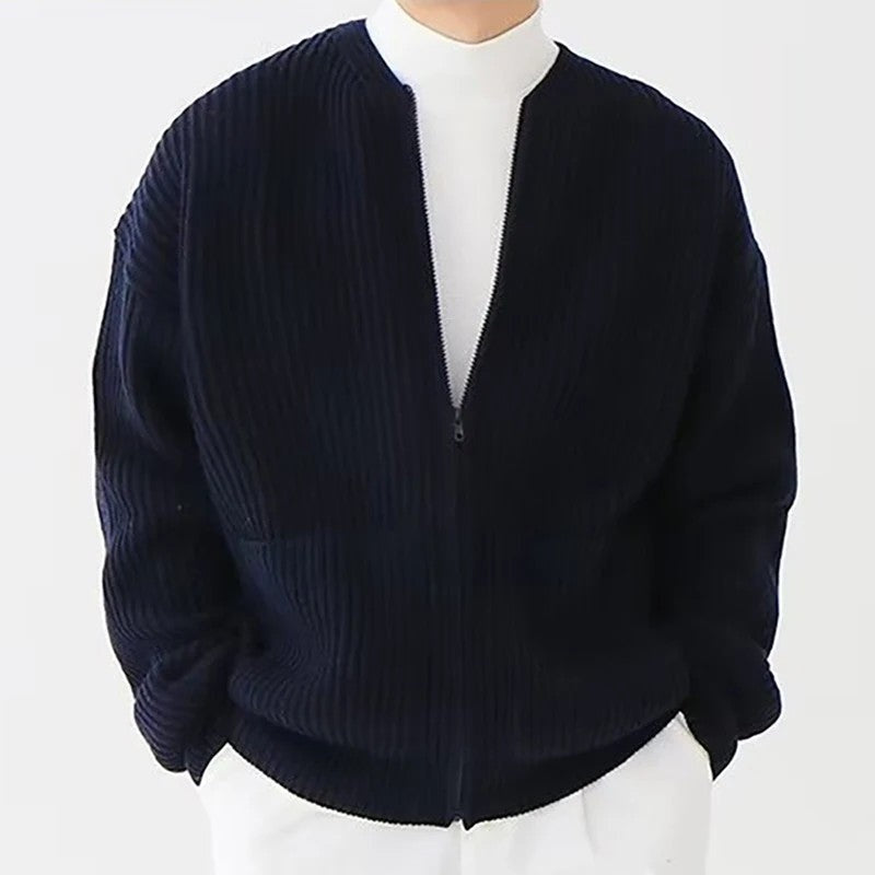 Dervaux Ribbed Relaxed Bomber Jacket