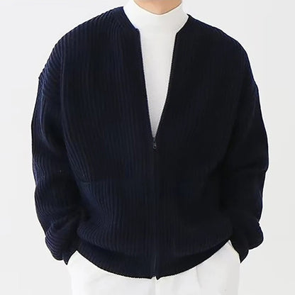 Dervaux Ribbed Relaxed Bomber Jacket