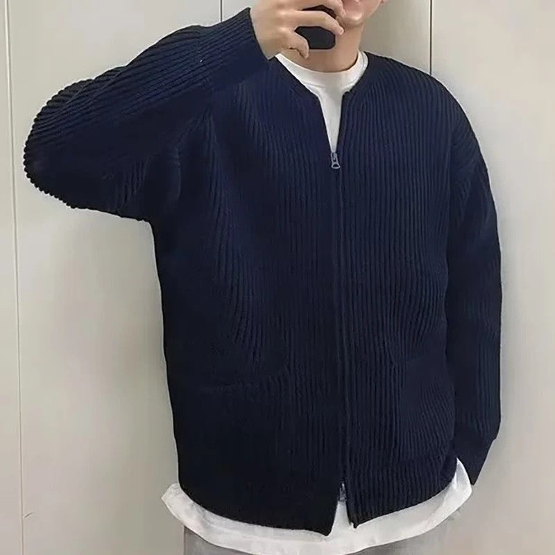 Dervaux Ribbed Relaxed Bomber Jacket