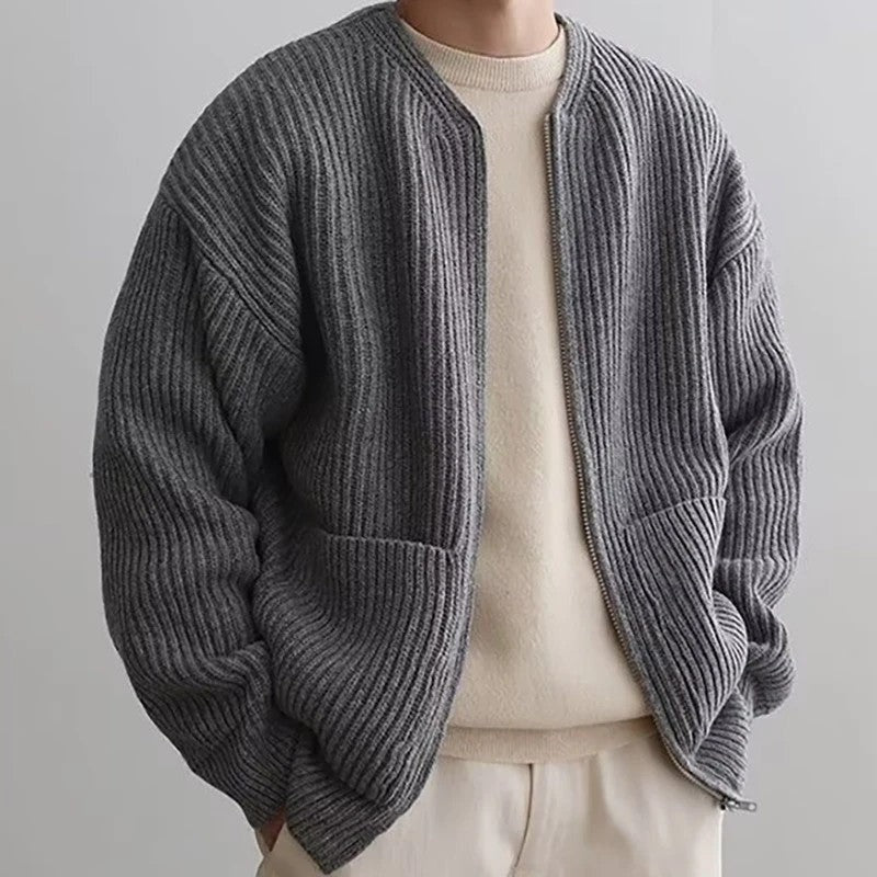 Dervaux Ribbed Relaxed Bomber Jacket