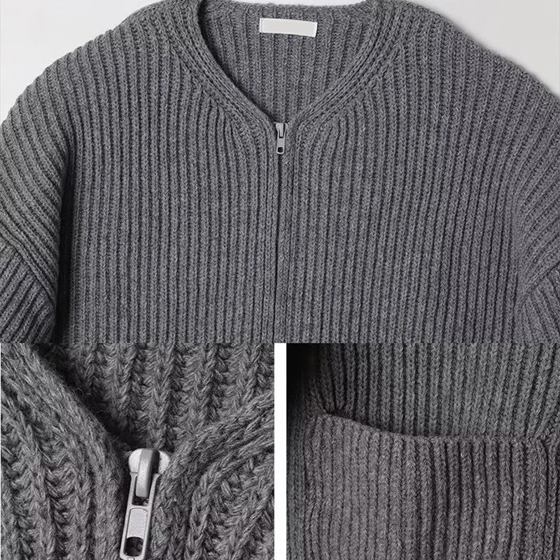 Dervaux Ribbed Relaxed Bomber Jacket