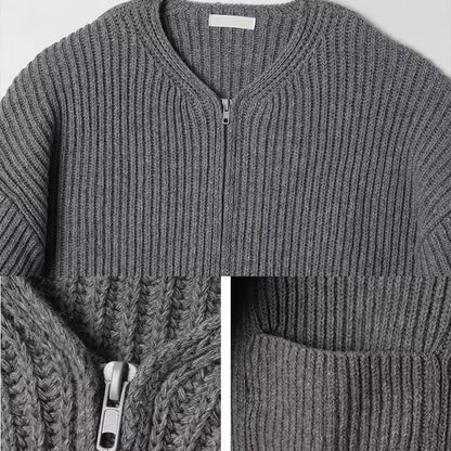 Dervaux Ribbed Relaxed Bomber Jacket