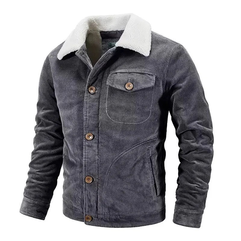 Dervin Relaxed Sherpa Lined Corduroy Jacket