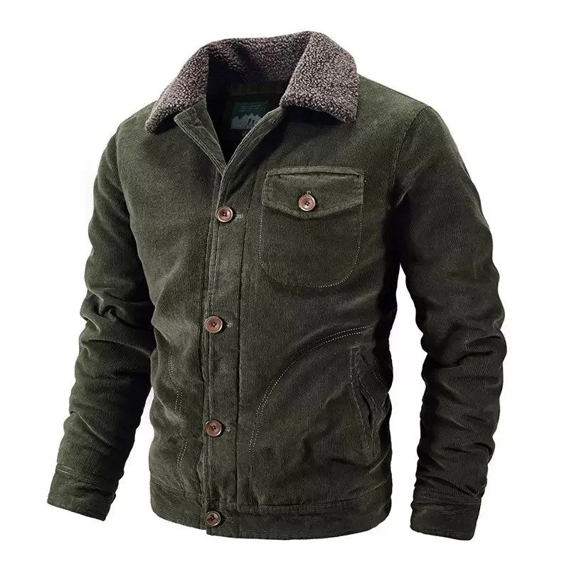 Dervin Relaxed Sherpa Lined Corduroy Jacket