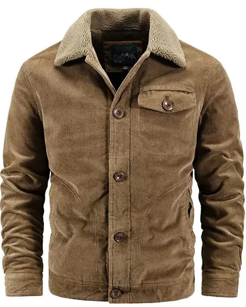 Dervin Relaxed Sherpa Lined Corduroy Jacket