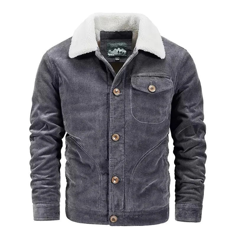 Dervin Relaxed Sherpa Lined Corduroy Jacket