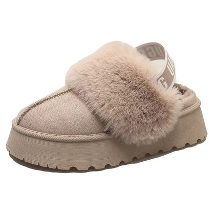 Diana Platform Fuzzy Lined Slip-On Mule