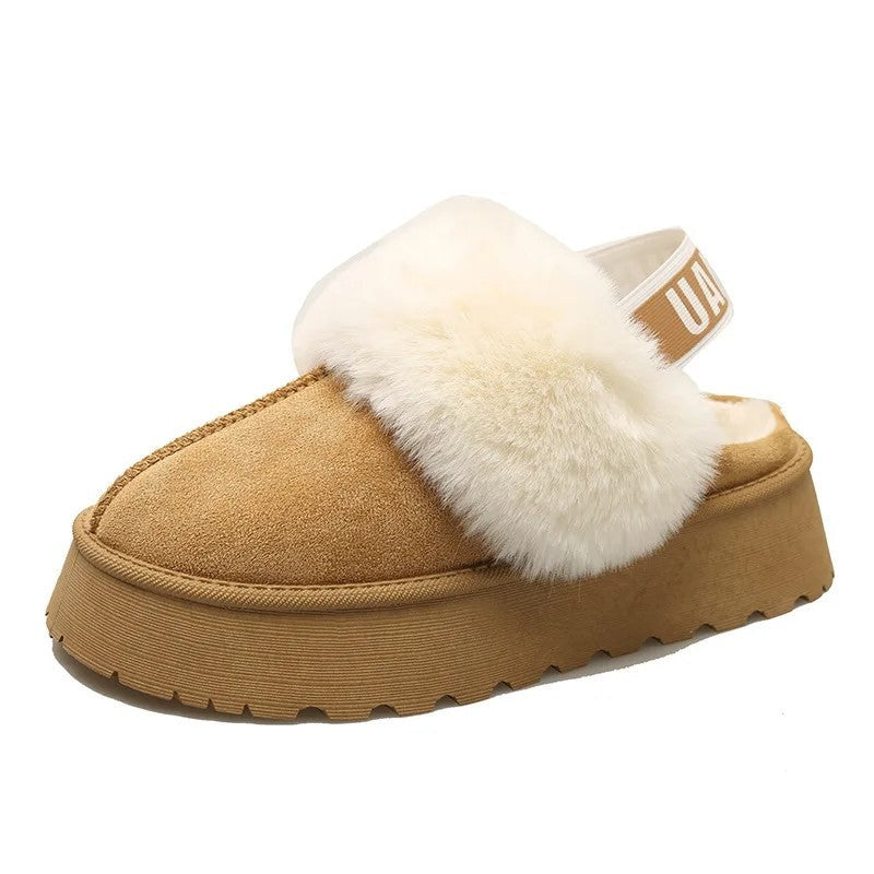 Diana Platform Fuzzy Lined Slip-On Mule