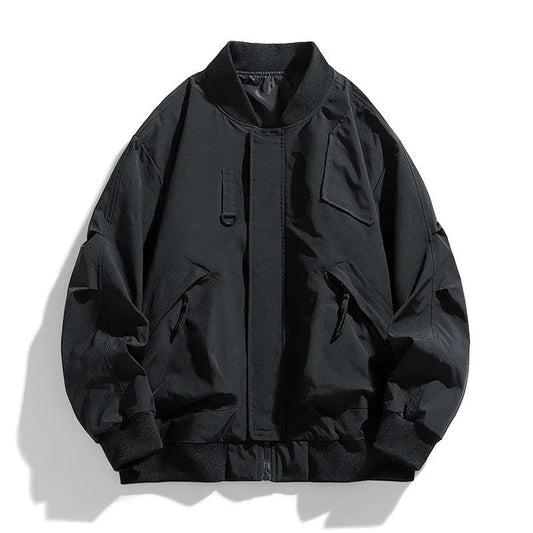 Plus Size Drayden Relaxed Nylon Bomber Jacket