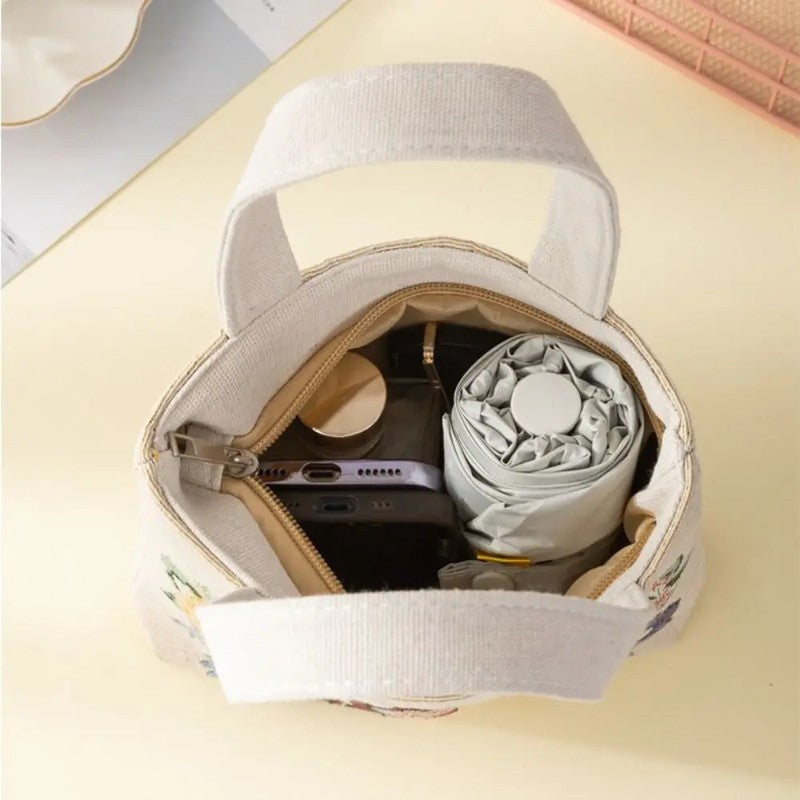 Eloria Embroidered Canvas Tote Bag