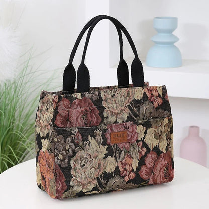 Eloria Floral Tapestry Top Handle Bag