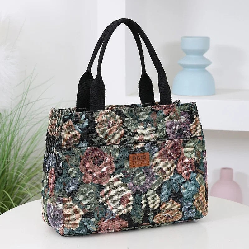 Eloria Floral Tapestry Top Handle Bag