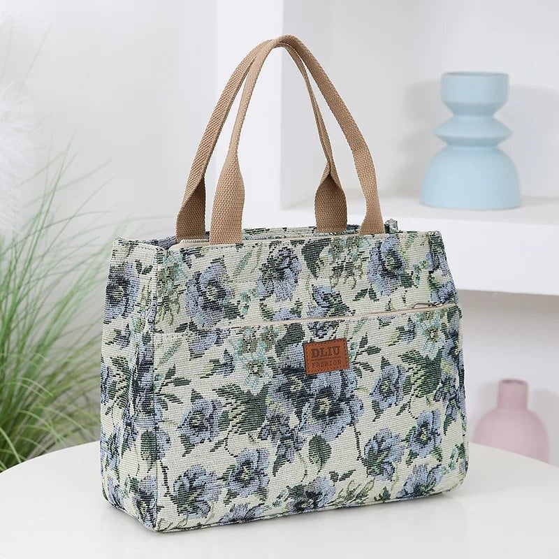 Eloria Floral Tapestry Top Handle Bag