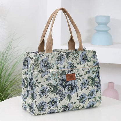 Eloria Floral Tapestry Top Handle Bag