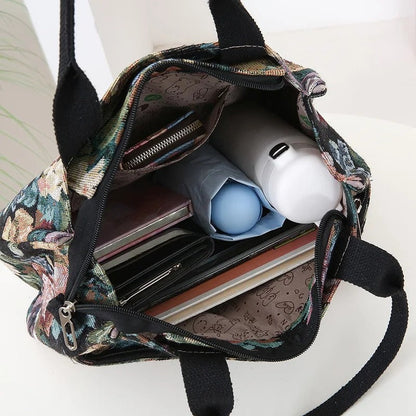 Eloria Floral Tapestry Top Handle Bag