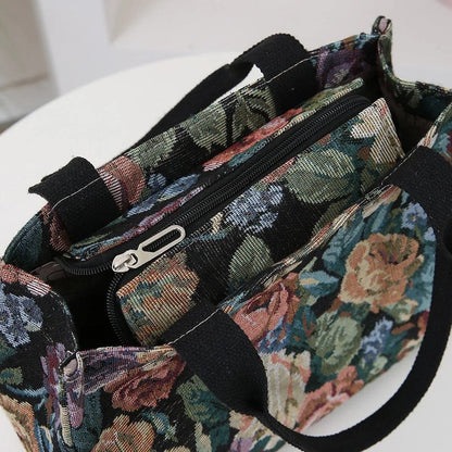 Eloria Floral Tapestry Top Handle Bag
